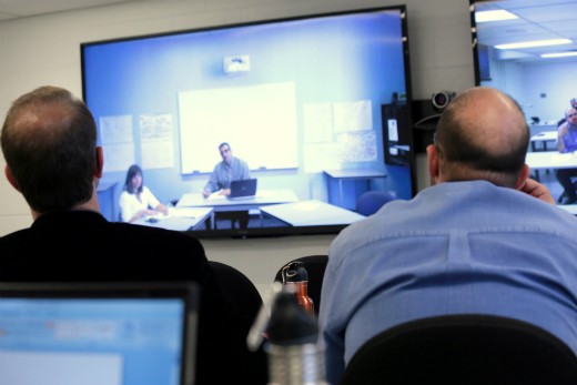 Exemple d'une salle de vidéoconférence