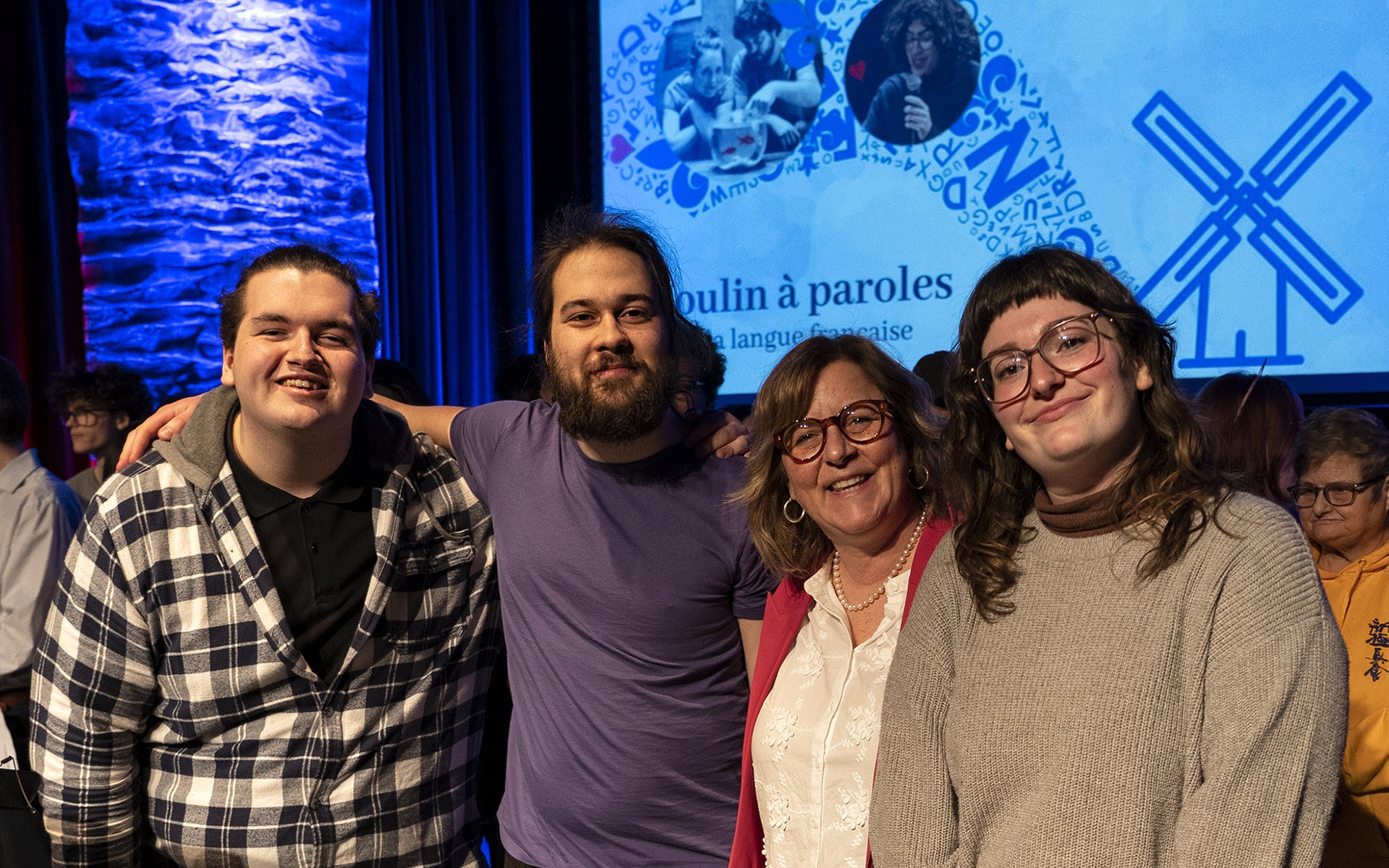 Les lauréats et la lauréate des prix du Jury du Moulin à paroles
