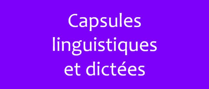 Centre d'aide en français - Capsules linguistiques et dictées